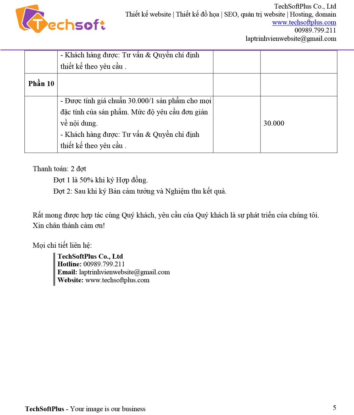 báo giá thiết kế website chuẩn seo